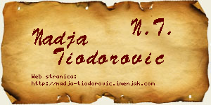 Nadja Tiodorović vizit kartica